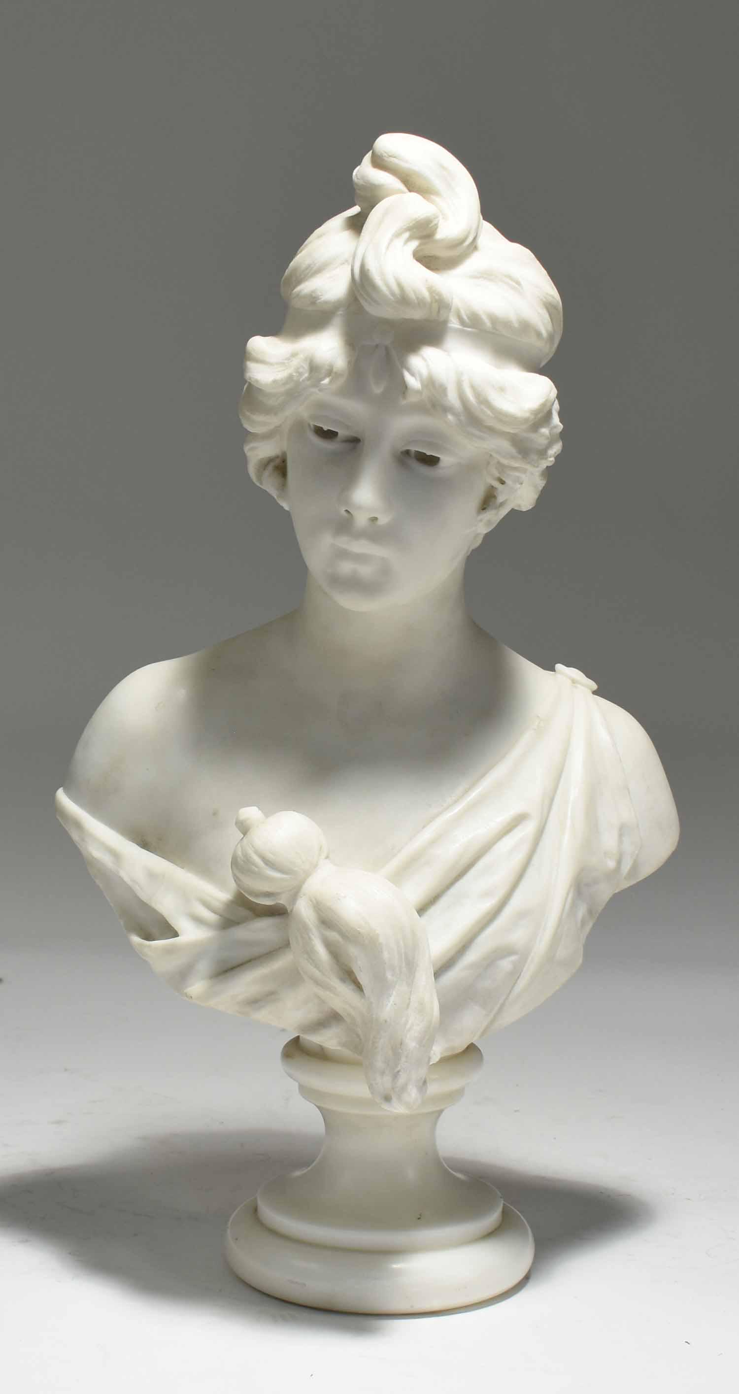 Antonio Piazza Carrara Marble Bust (1 of 10)