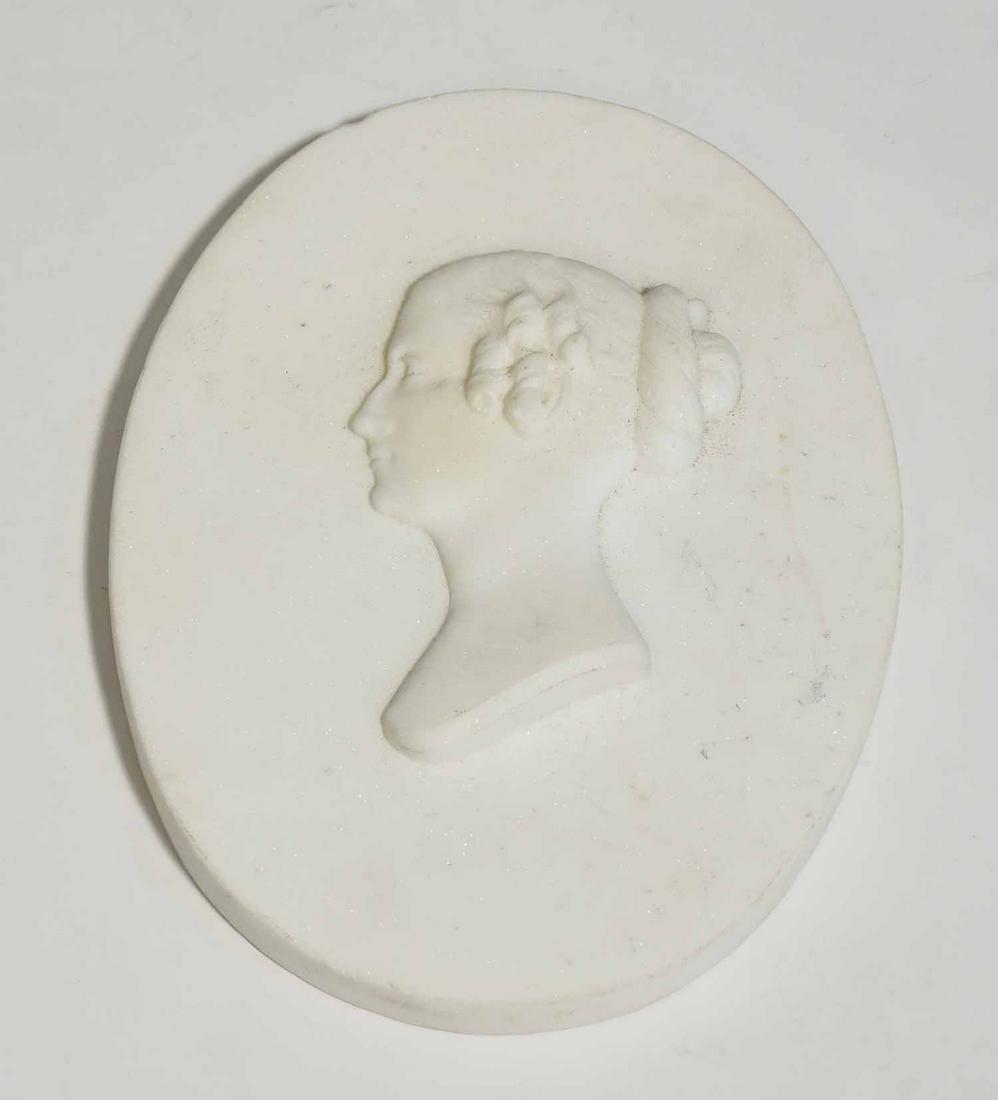 19th C. Marble Plaque with Bust Portrait (1 of 5)
