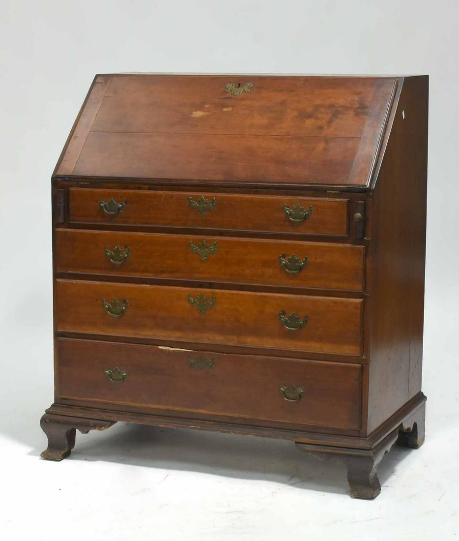 Chippendale Maple Slant Lid Desk (1 of 4)