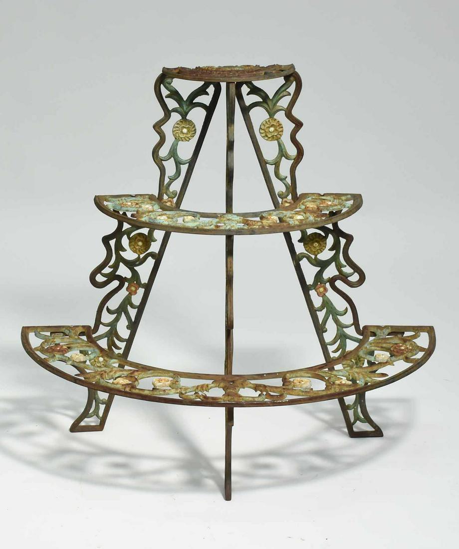 Antique Painted Cast Iron Plant Stand (1 of 6)