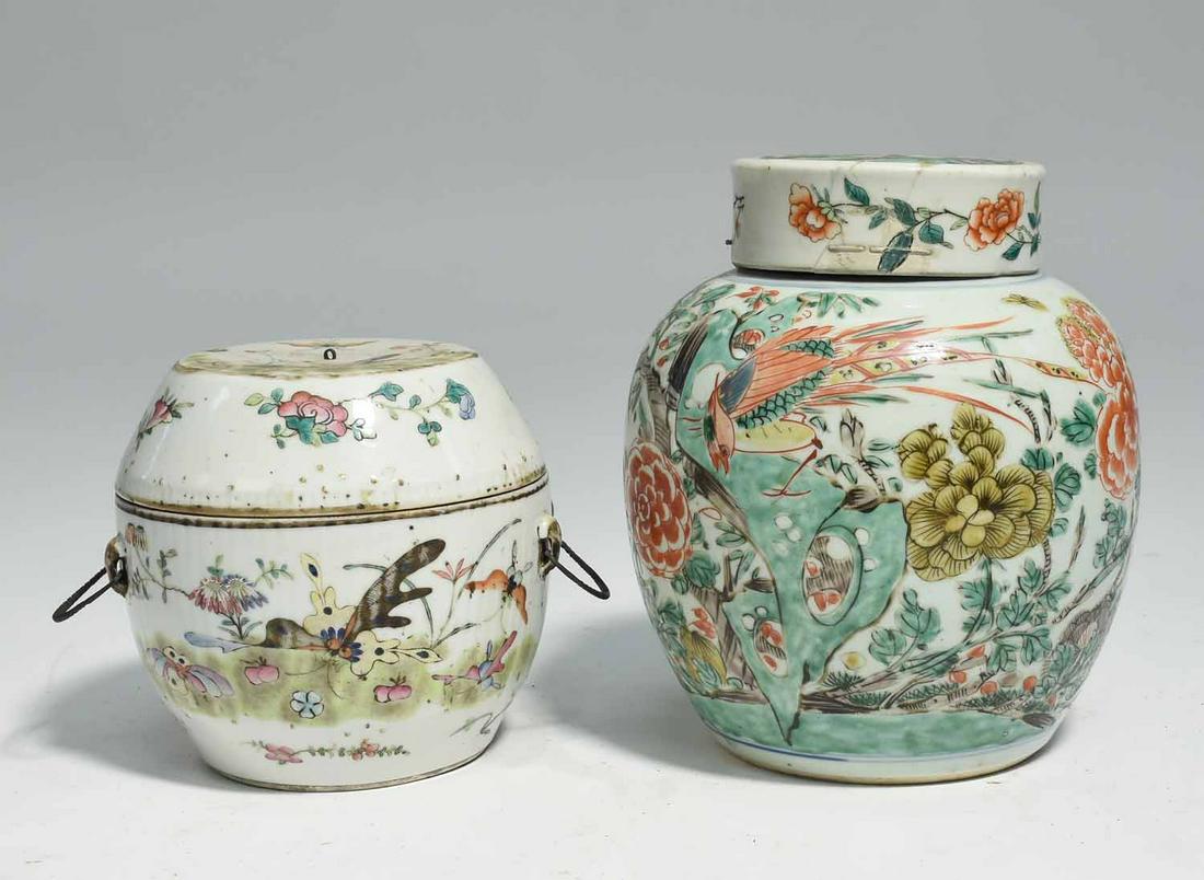 Two Chinese Porcelain Covered Jars (1 of 11)