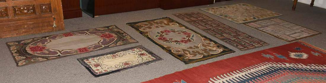 Six Small Hooked Rugs (1 of 6)