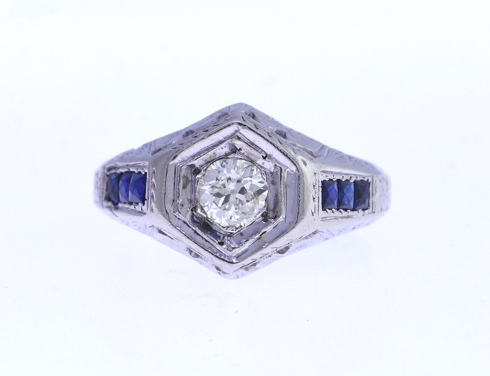 14K White Gold and Diamond Ring (1 of 4)