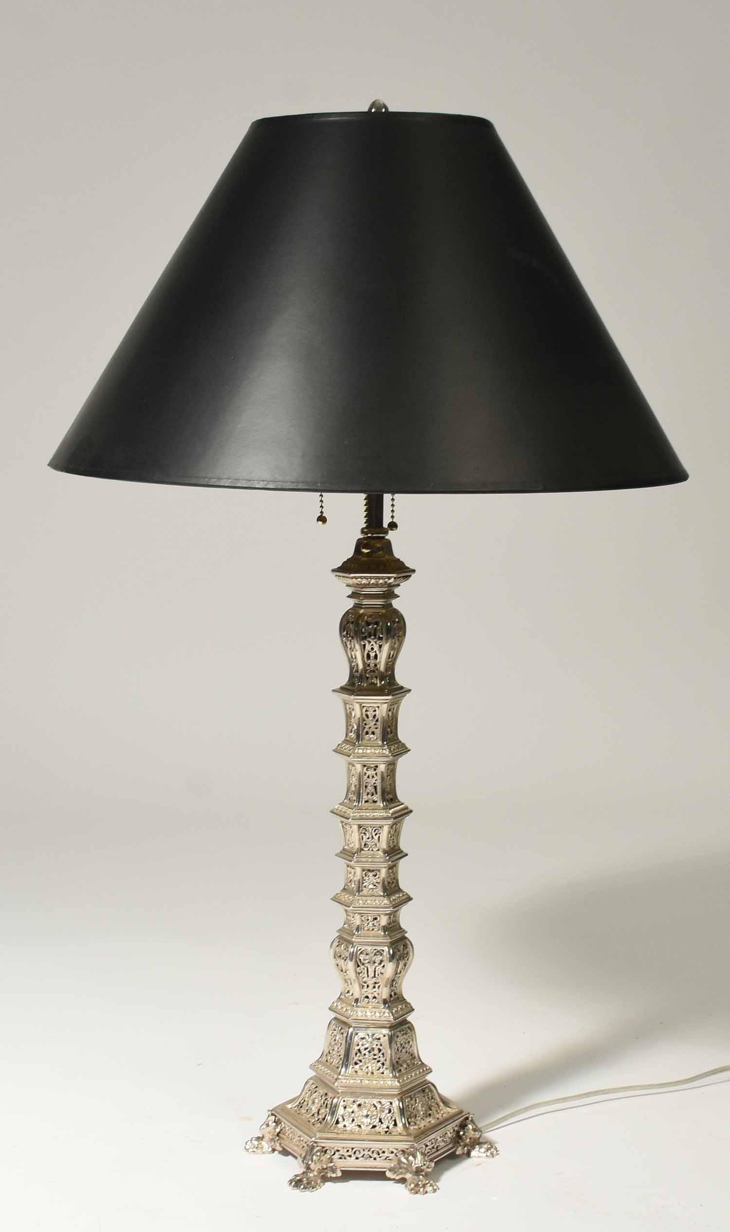 Silvered Bronze Table Lamp (1 of 6)