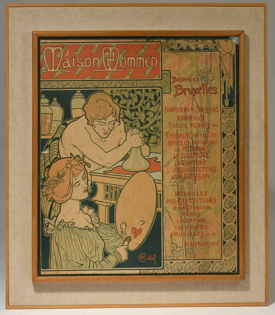 Art Nouveau Poster, Maison Mommen (1 of 5)