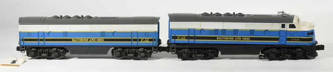 Lionel 2368 Baltimore & Ohio F3 AB Diesel locomotives: Lionel 2368 Baltimore and Ohio F3 AB Diesel locomotives