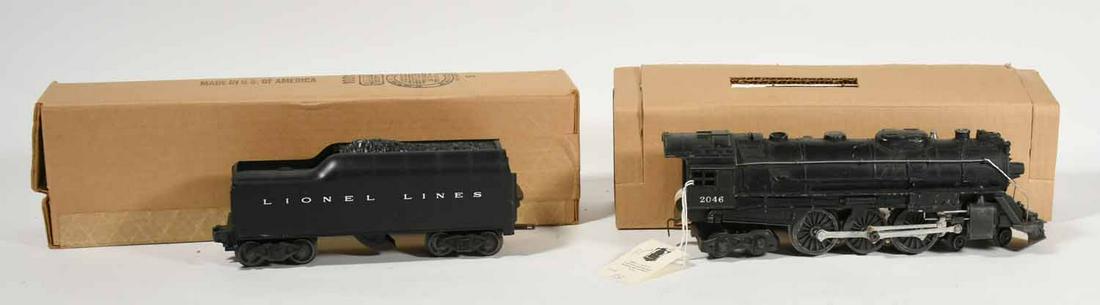 Lionel steam locomotive & tender: Lionel 2046 4-6-4 steam locomotive, 2046W tender