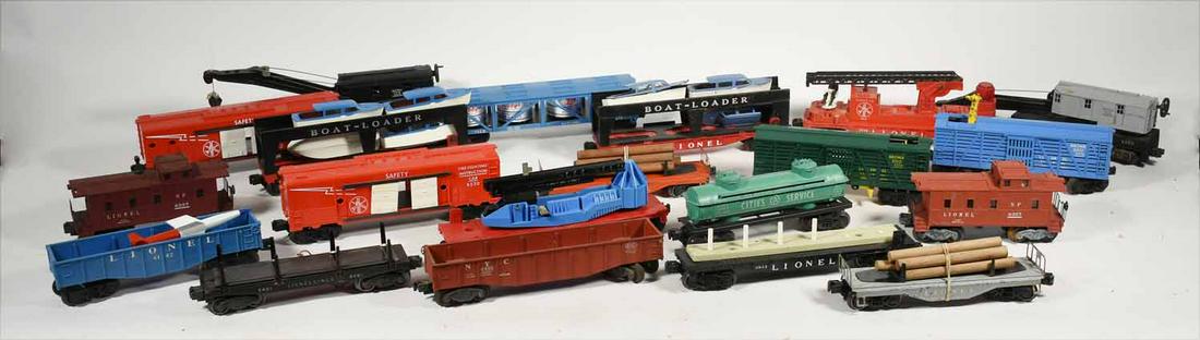 Lionel Freight cars: Lionel Freight cars, 20 Total, Postwar, see photo