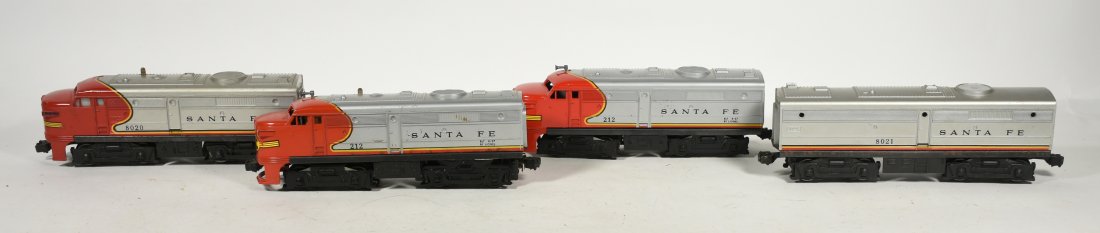 Lionel 212 Santa Fe Alco AA Diesel Locomotives: Lionel 212 Santa Fe Alco AA Diesel Locomotives 8020, 8021 S.F. Alco AB Diesels.