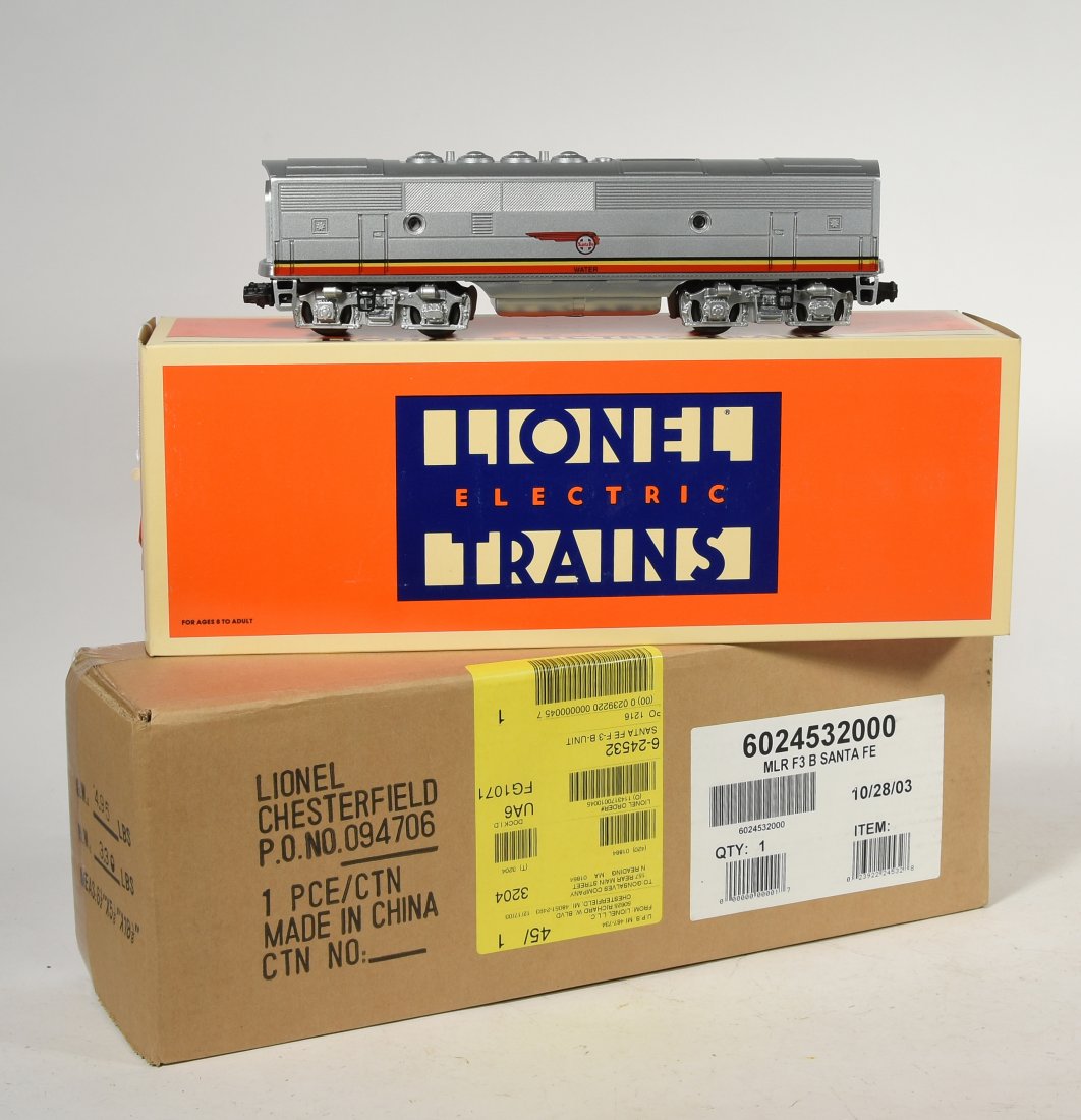 Lionel Santa Fe F3 B Units: Lionel Santa Fe F3 B Units, 24532, 18115, original boxes