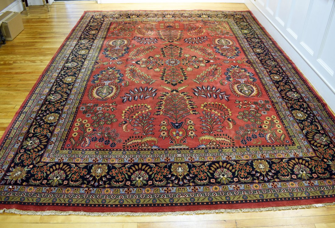 Oriental room size rug: Oriental room size rug, 9'10" x 13'9"