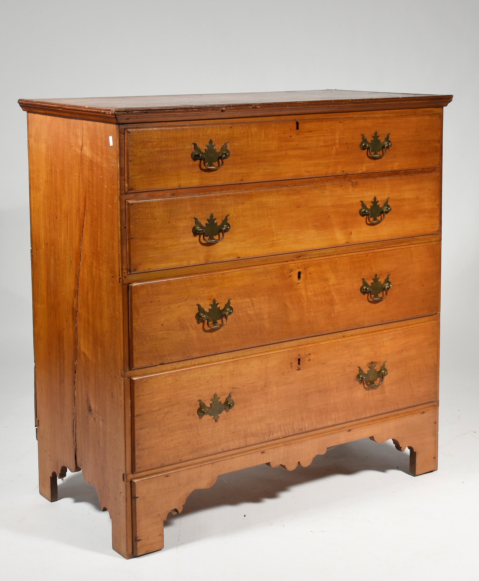 Country 19th C. two drawer blanket chest: Country 19th C. two drawer blanket chest with cedar lined interior, 36 " x H39 " x 18"