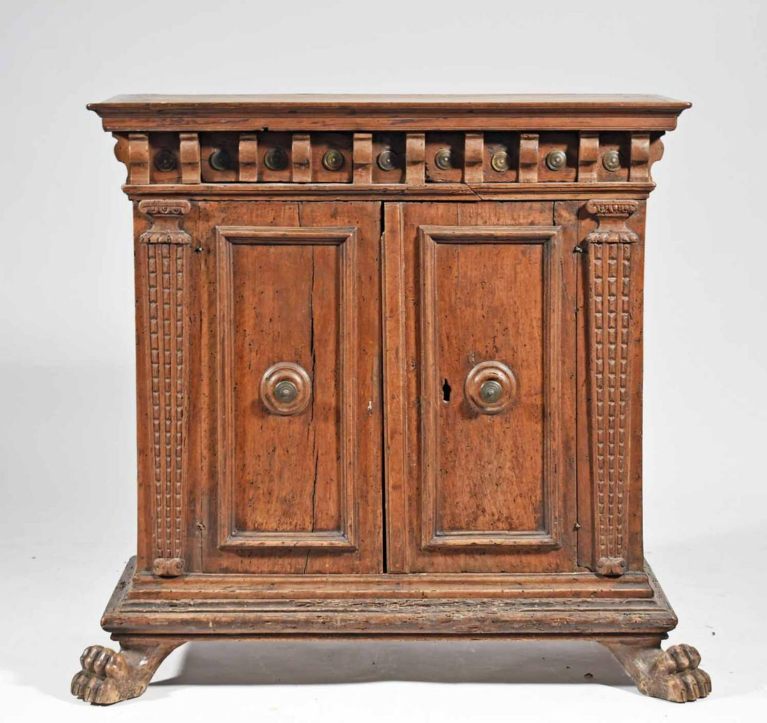 17th C. / 18th C. Italian walnut two-door cabinet (1 of 8)