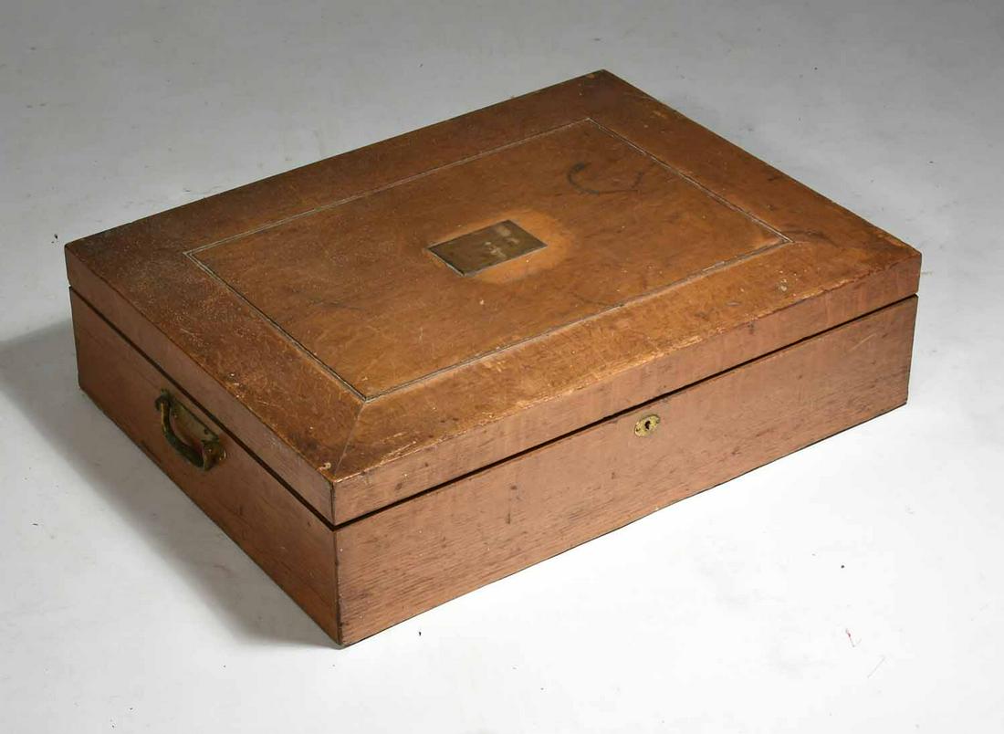 Tiffany & Co. fitted oak silver box (1 of 4)