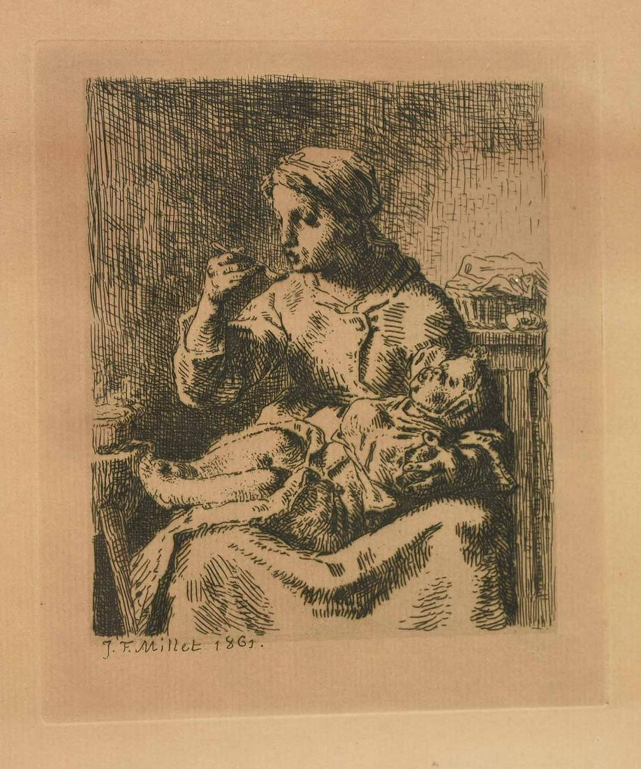 J.F. Millet 1861 Etching (1 of 6)