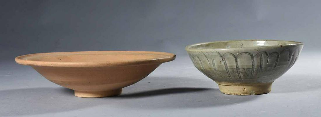 Two Song Period Chinese Footed Bowls: Two Song period Chinese ceramic footed bowls, 7.75” & 5.75” dia.