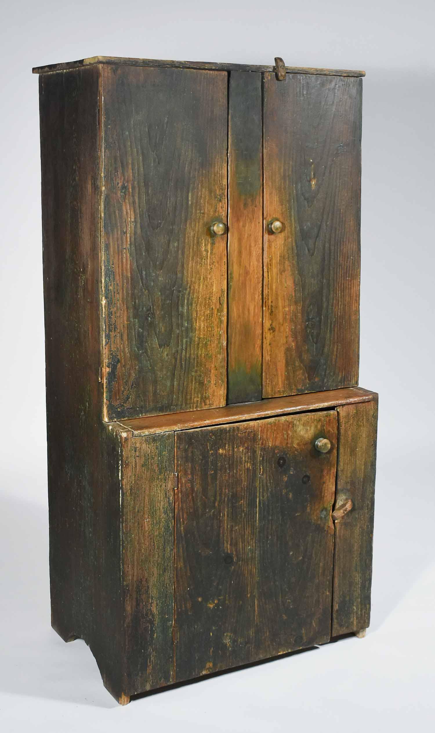 18TH C. DIMINUTIVE PAINTED SOUTHERN YELLOW PINE FLOOR (1 of 4)