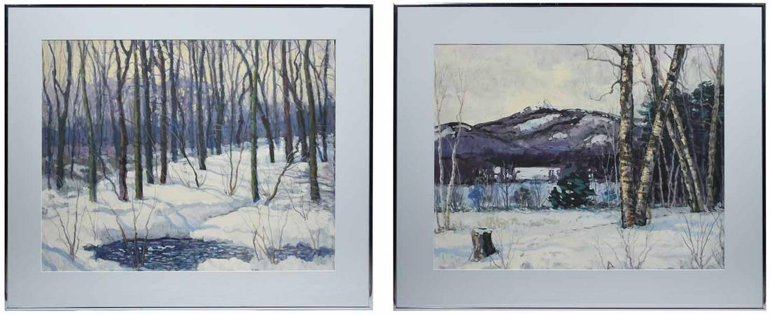 TWO HARRY SPIERS W/C AND GOUACHE ON PAPER NEW ENGLAND (1 of 18)