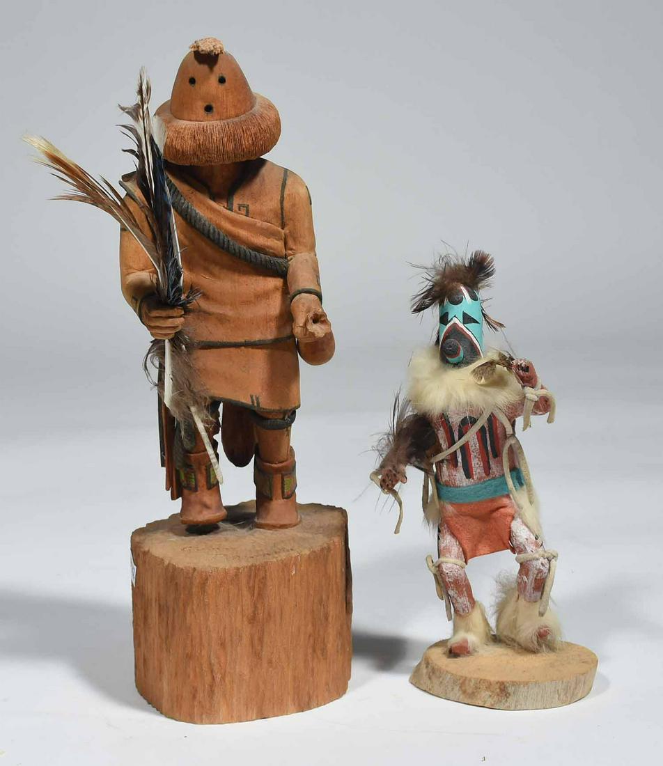 TWO HOPI KACHINA DOLLS: ALVIN NAVASIE AND KIVA DANCER (1 of 6)