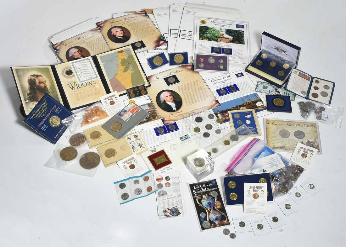 ASSORTED LOT U.S. AND FOREIGN COINS AND TOKENS (1 of 5)