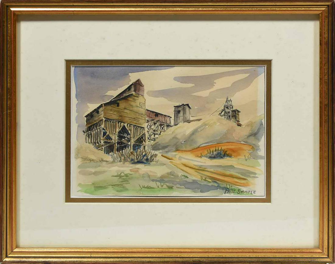 PAUL SAMPLE, 1962, W/C, SLOPE MINE (1 of 7)