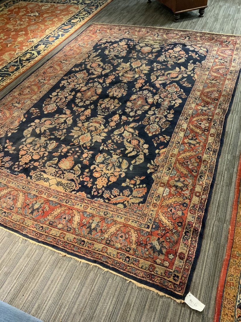 ANTIQUE ORIENTAL SAROUK ROOM SIZE RUG (1 of 7)