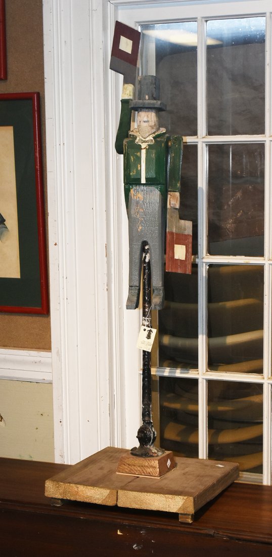 EARLY 20TH C. POLYCHROME PAINTED WOOD CIVIL WAR SIGNAL (1 of 6)