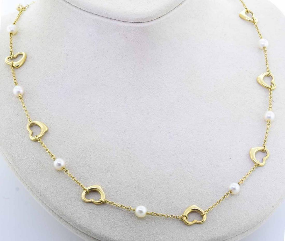 TIFFANY & CO. ELSA PERETTI 18KT YELLOW GOLD OPEN HEART (1 of 4)