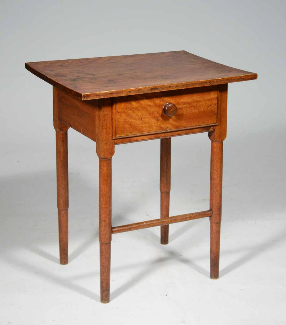 19TH C. SHAKER ONE DRAWER BIRCH STAND (1 of 8)