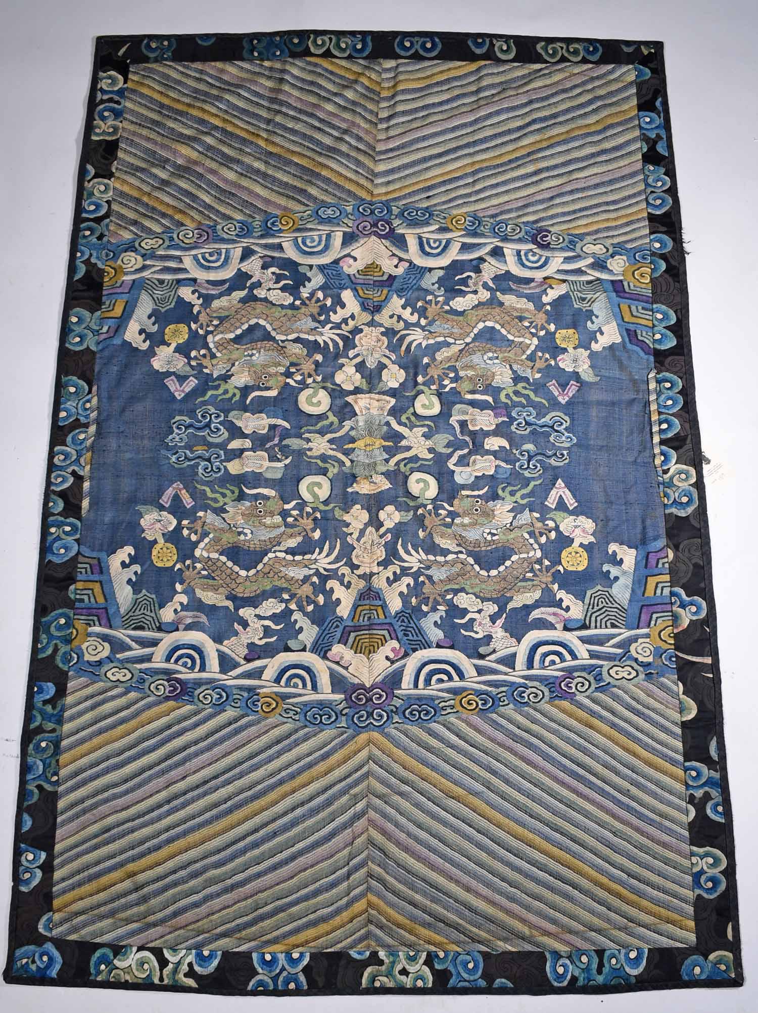 19TH C. SIGNED CHINESE NEEDLEWORK ON SILK. (1 of 6)