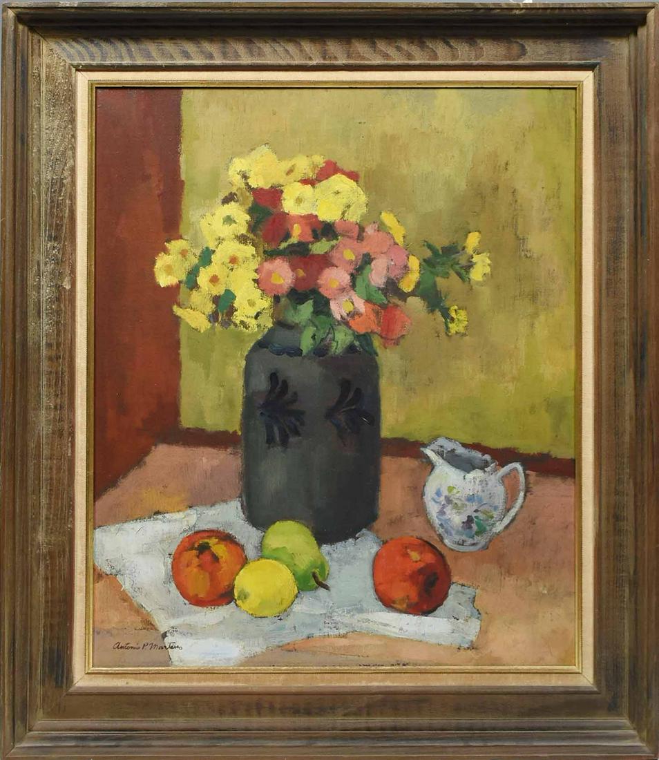 ANTONIO P. MARTINO, MID 20TH C. O/B, STILL LIFE OF (1 of 8)