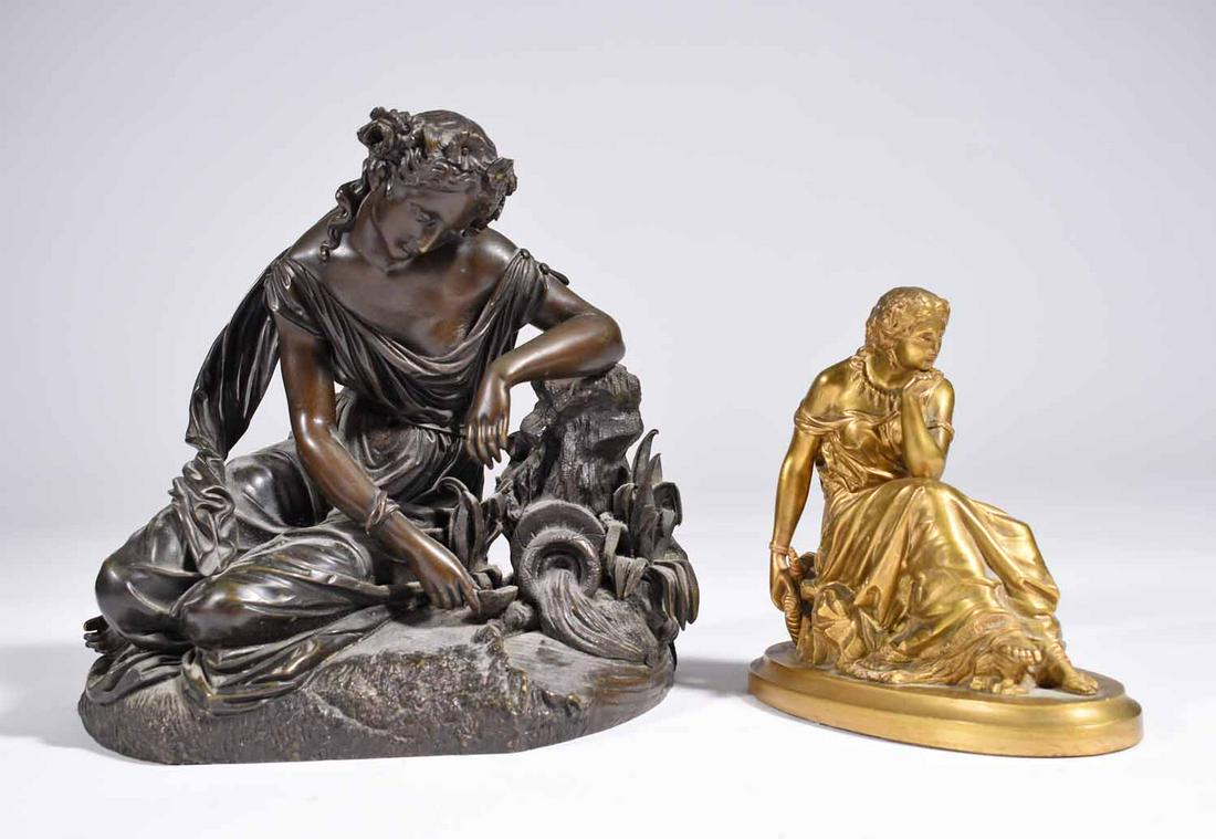 TWO 19TH C. EUROPEAN BRONZE SCULPTURES (1 of 8)