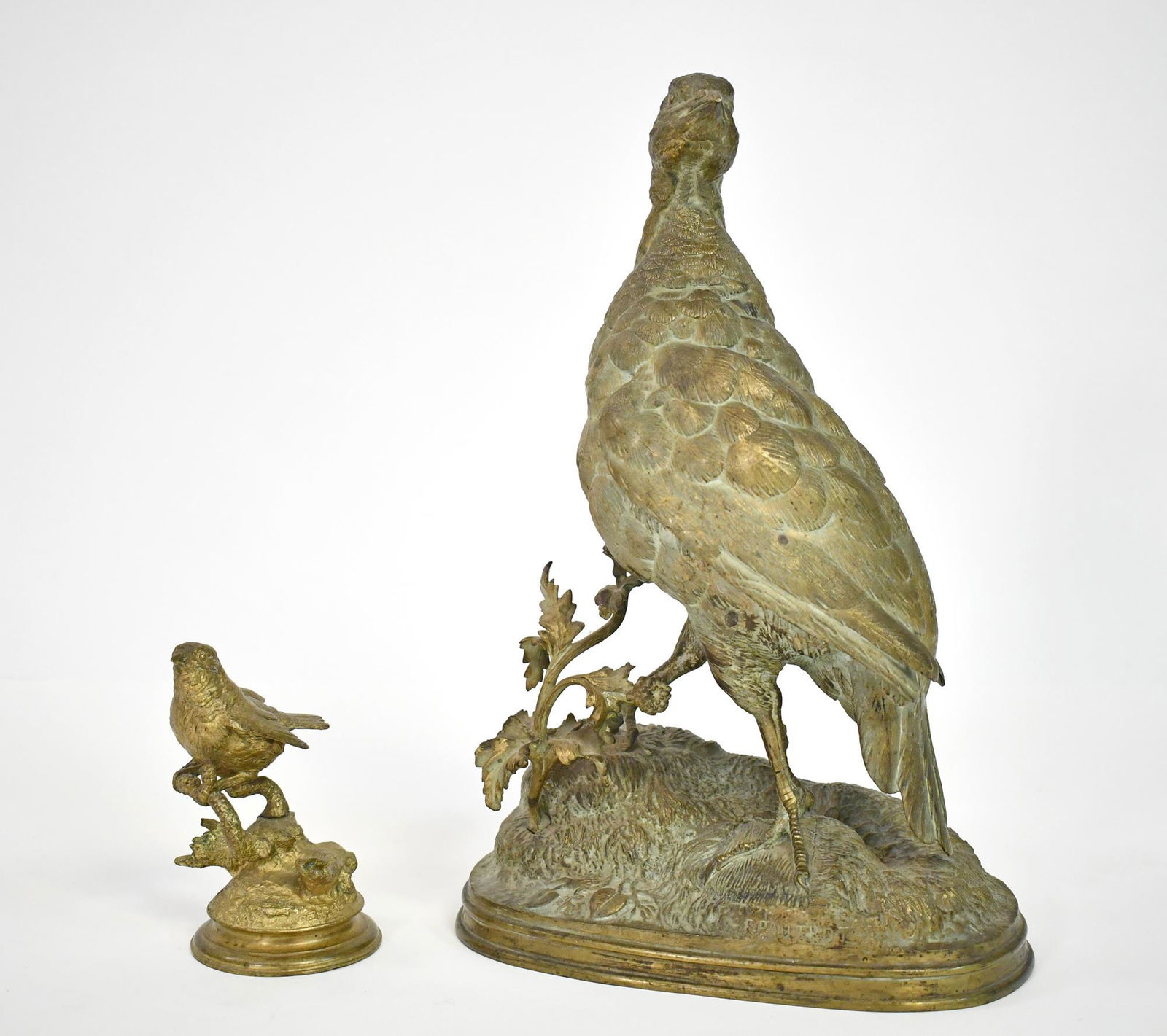 F. PAUTROT FRENCH BRONZE GAME BIRDS. (1 of 10)