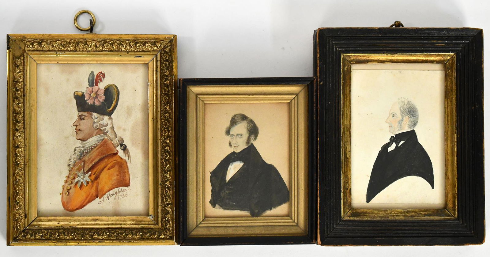 THREE 19TH C. ENGLISH SILHOUETTES. (1 of 5)