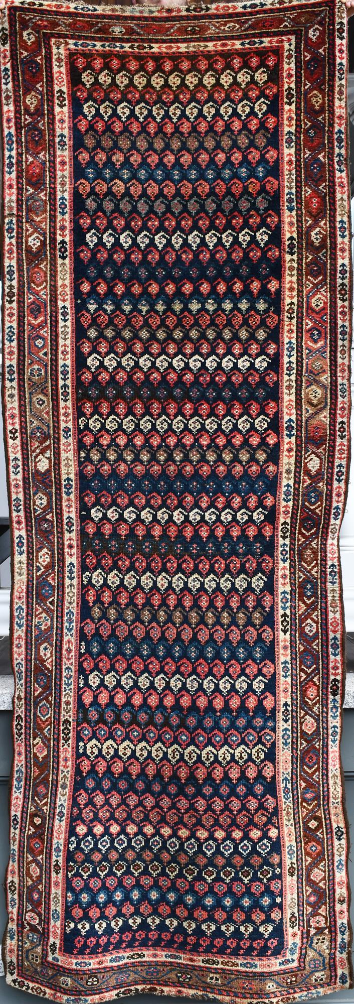 ANTIQUE PERSIAN ORIENTAL RUNNER. (1 of 3)