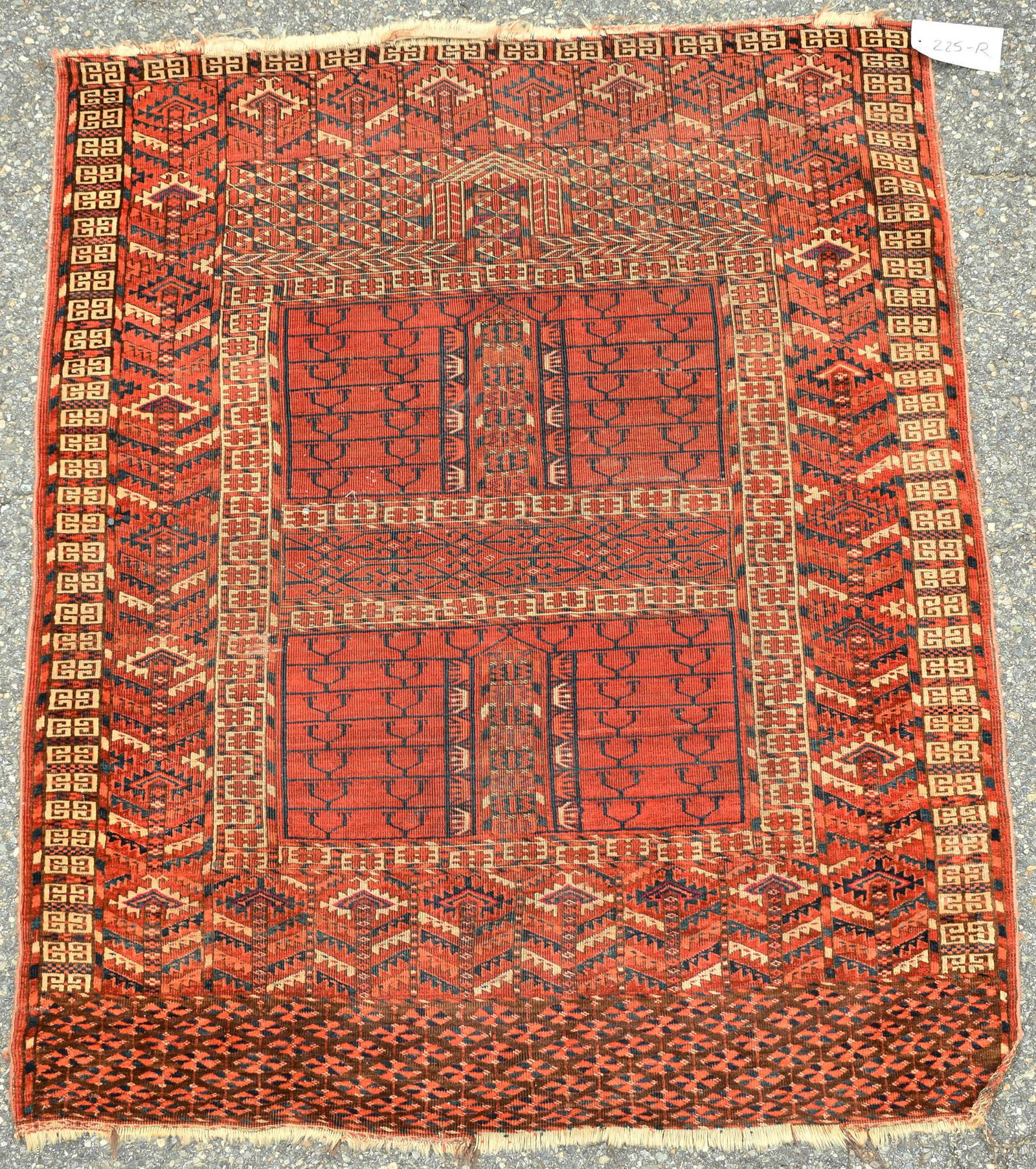 ANTIQUE TURKISH TEKKE BOKHARA PRAYER RUG. (1 of 7)