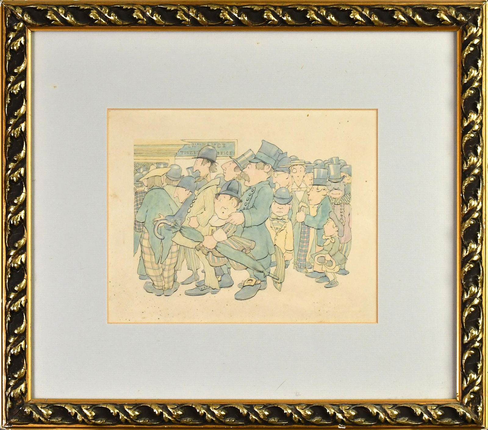 MAXFIELD PARRISH W/C “TICKET LINE 1895”. (1 of 5)