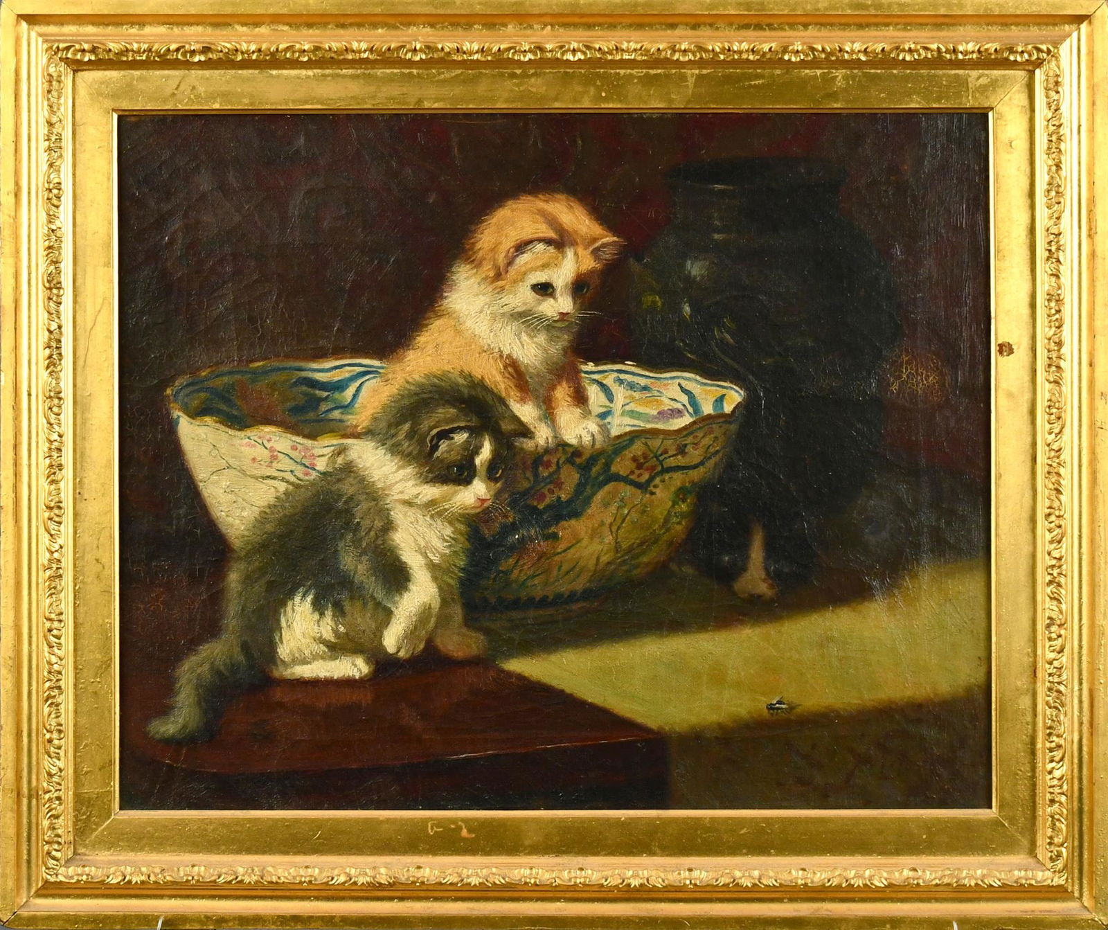 SIDNEY BRACKETT, PLAYFUL KITTENS, O/C. (1 of 4)