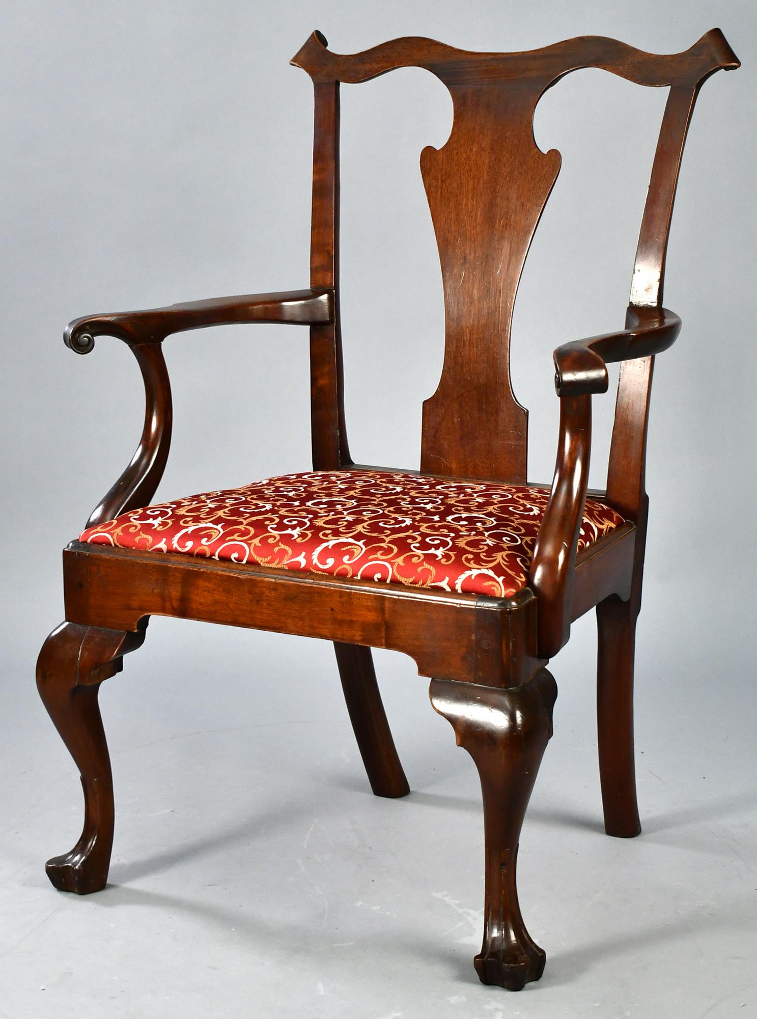 18TH C. PA QUEEN ANNE ARMCHAIR. (1 of 9)