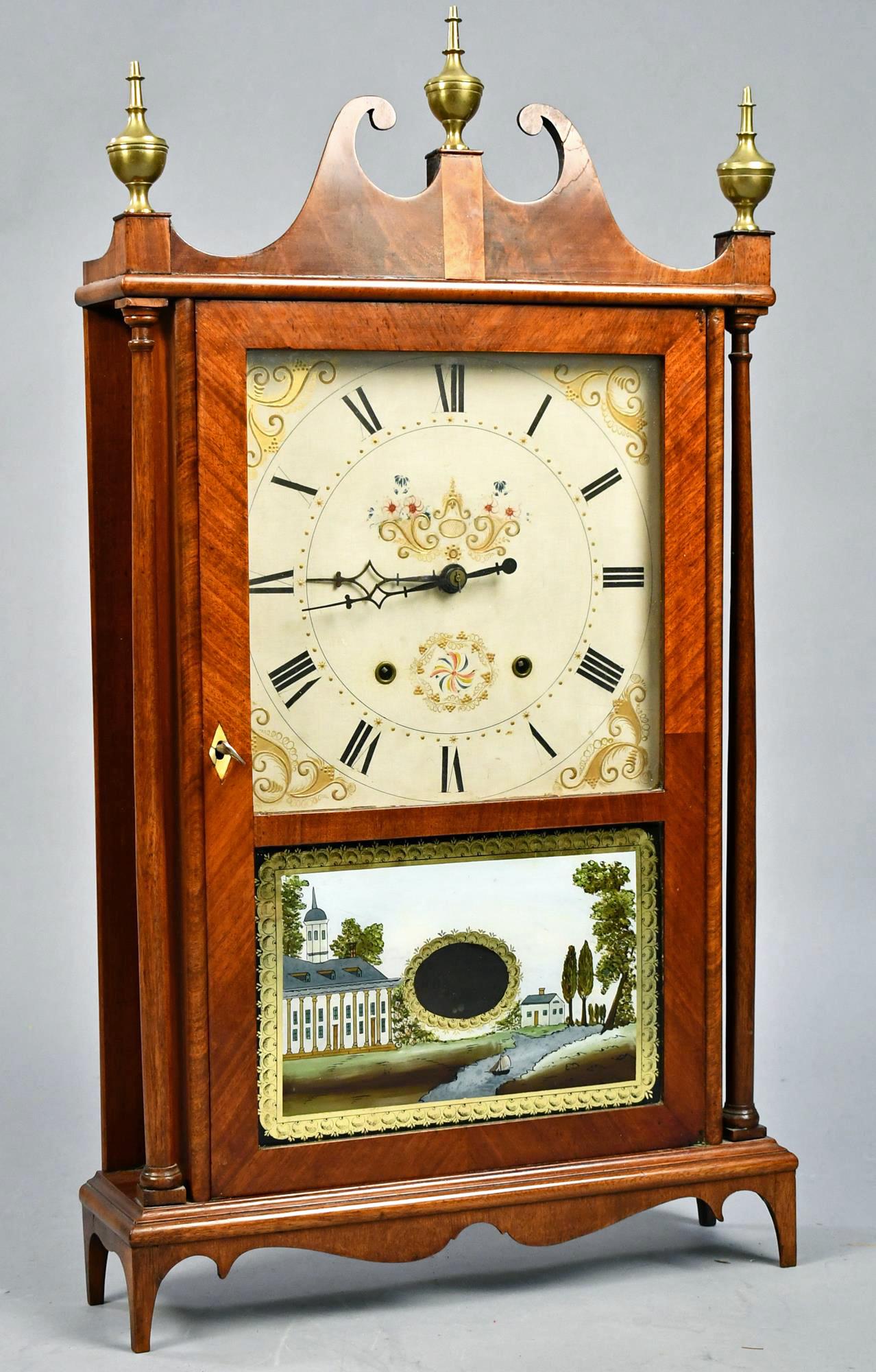 ELI & SAMUEL TERRY PILLAR & SCROLL CLOCK. (1 of 11)