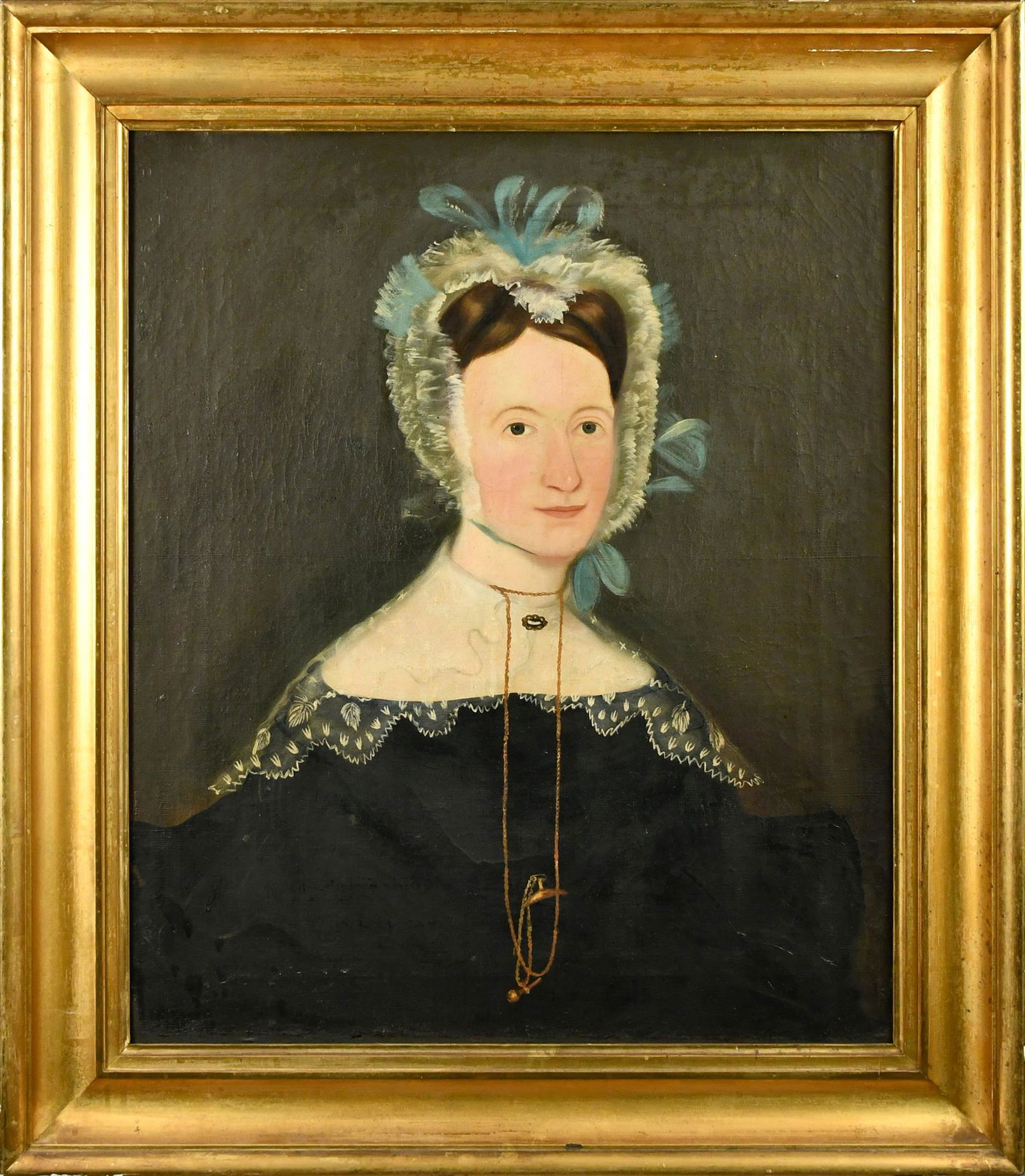 E. 19TH C. PORTRAIT OF ELIZABETH SEARS, BOSTON, O/C. (1 of 6)
