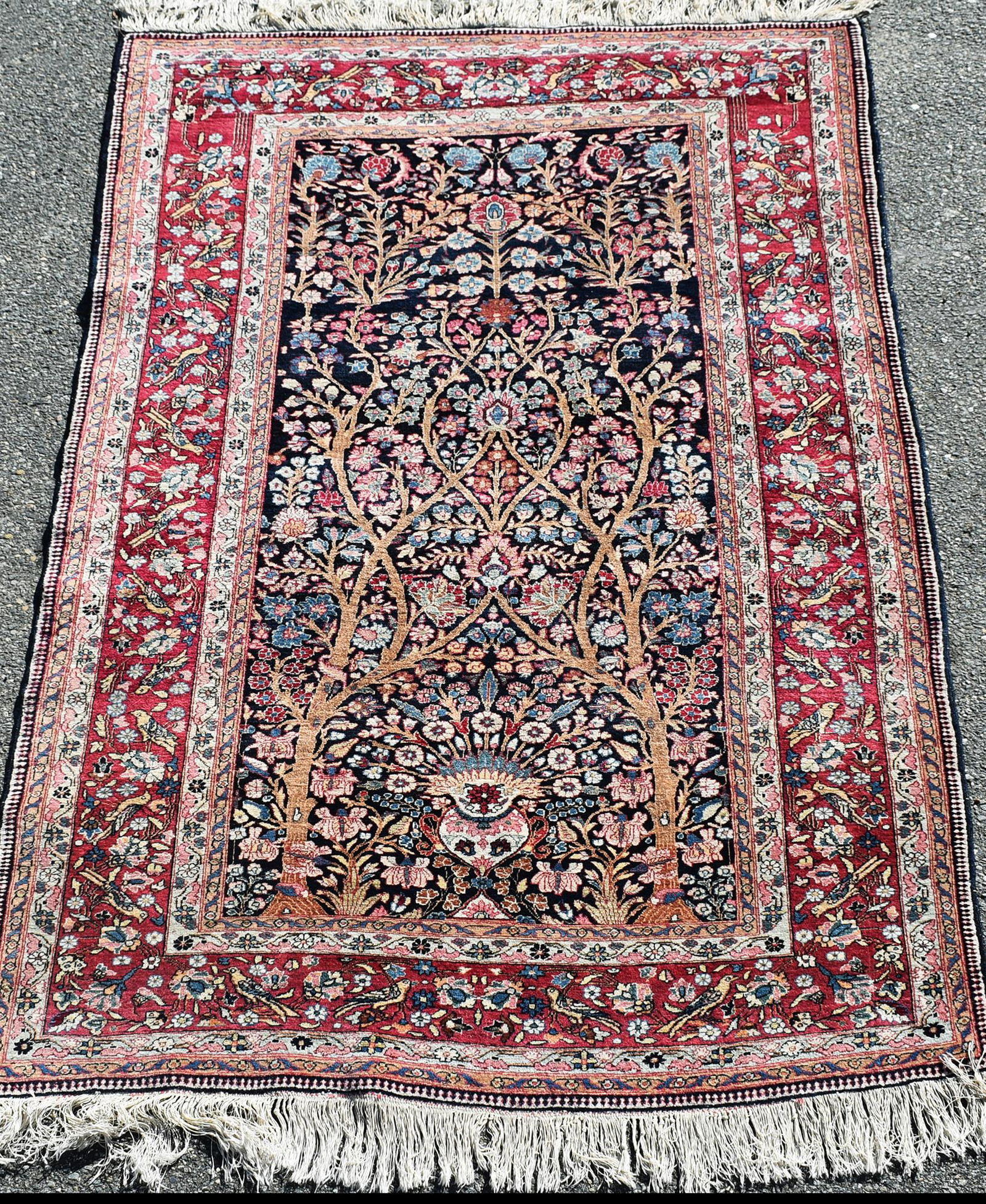 ANTIQUE ORIENTAL SCATTER RUG. (1 of 7)