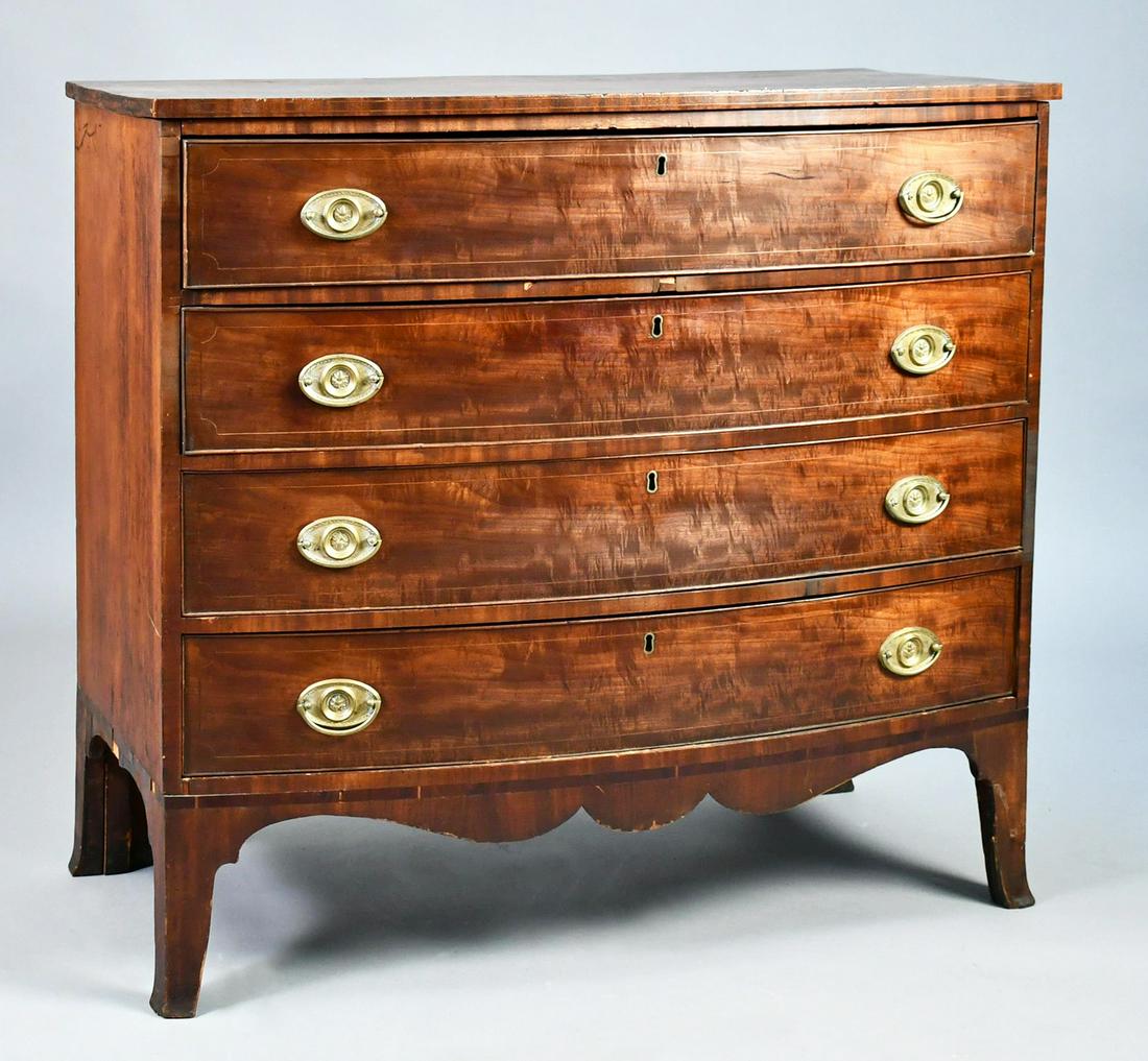 FEDERAL PORTSMOUTH NH INLAID BOW FRONT. (1 of 7)