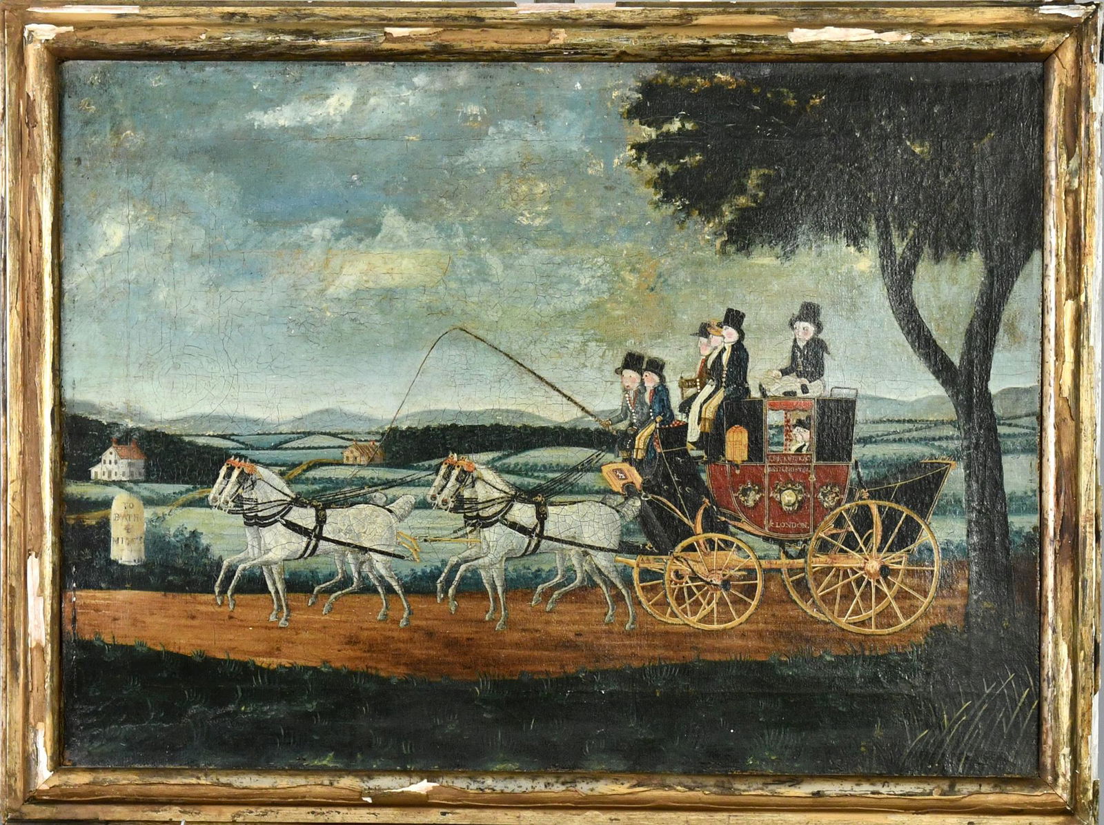 18TH C. ENGLISH PRIMITIVE O/C. (1 of 3)