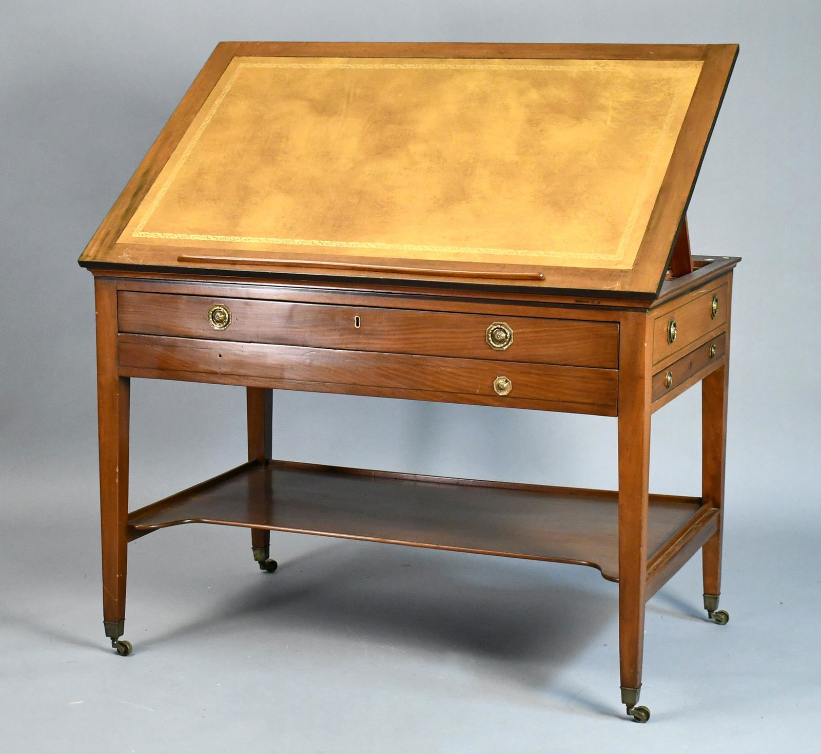 EARLY 19TH C. ENGLISH ARCHITECTS DESK. (1 of 12)