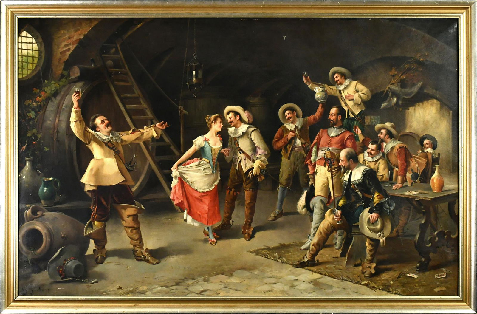 G. PISTORI, TAVERN SCENE, O/C. (1 of 6)