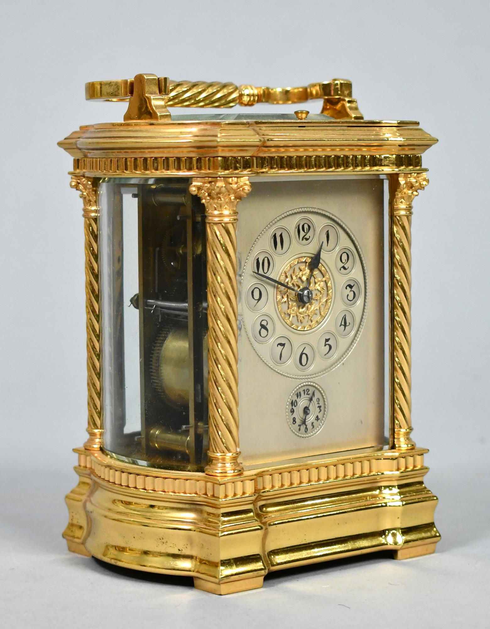 HANDS BRASS REPEATER CARRIAGE CLOCK. (1 of 6)