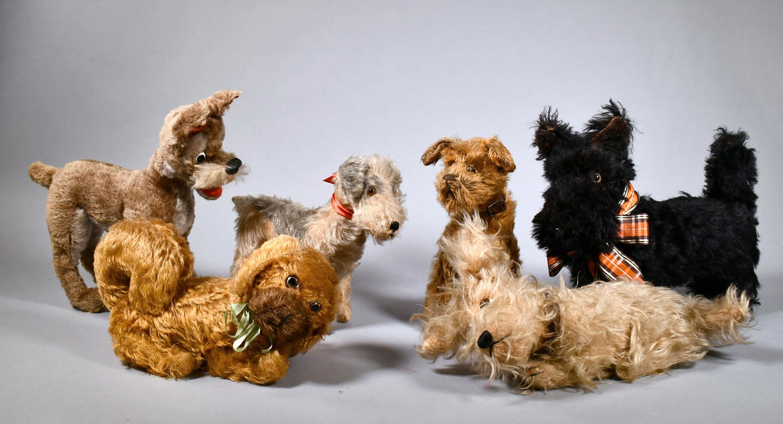 SIX MOHAIR SPORTING DOGS. (1 of 18)