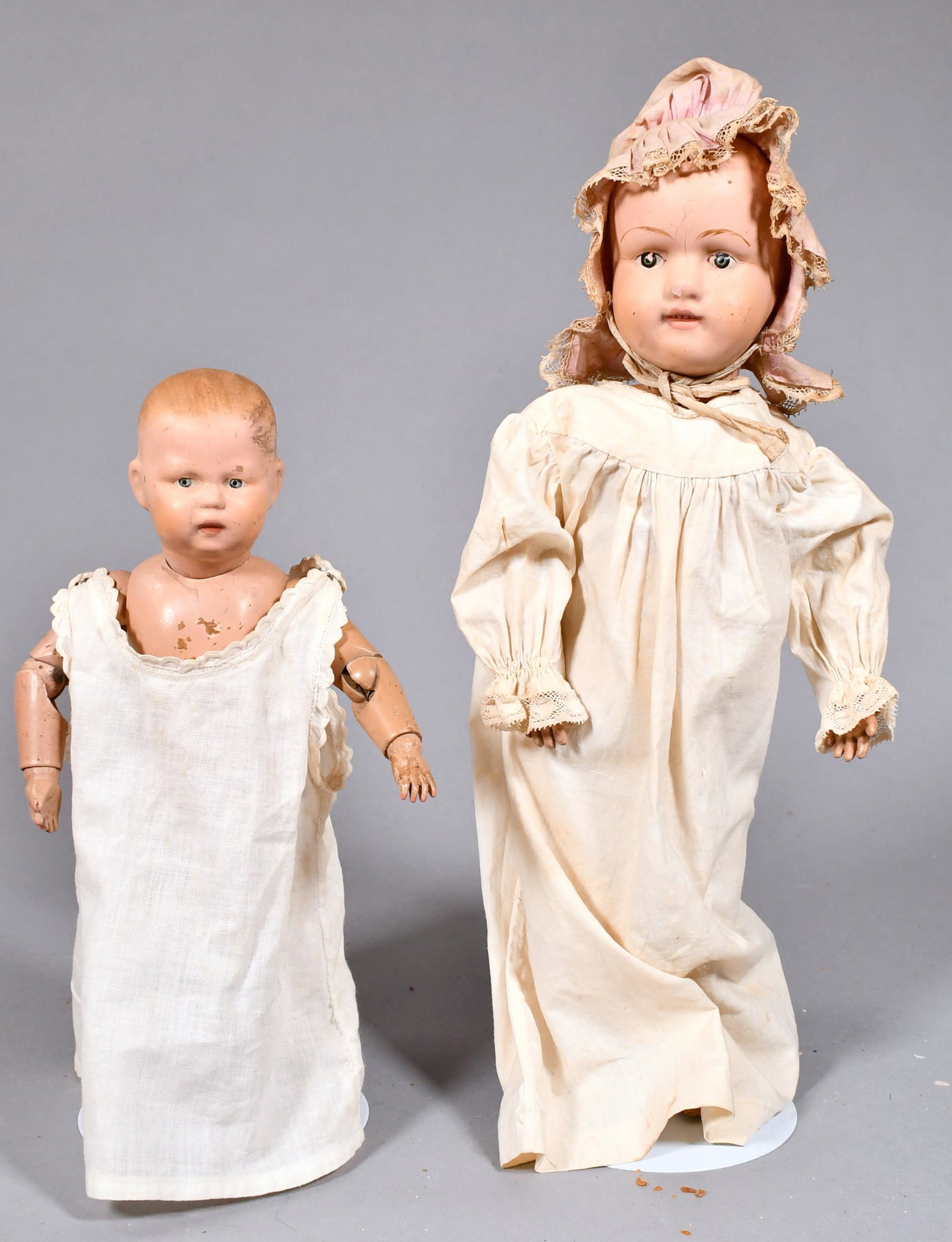 TWO SCHOENHUT SPRING JOINTED DOLLS. (1 of 10)