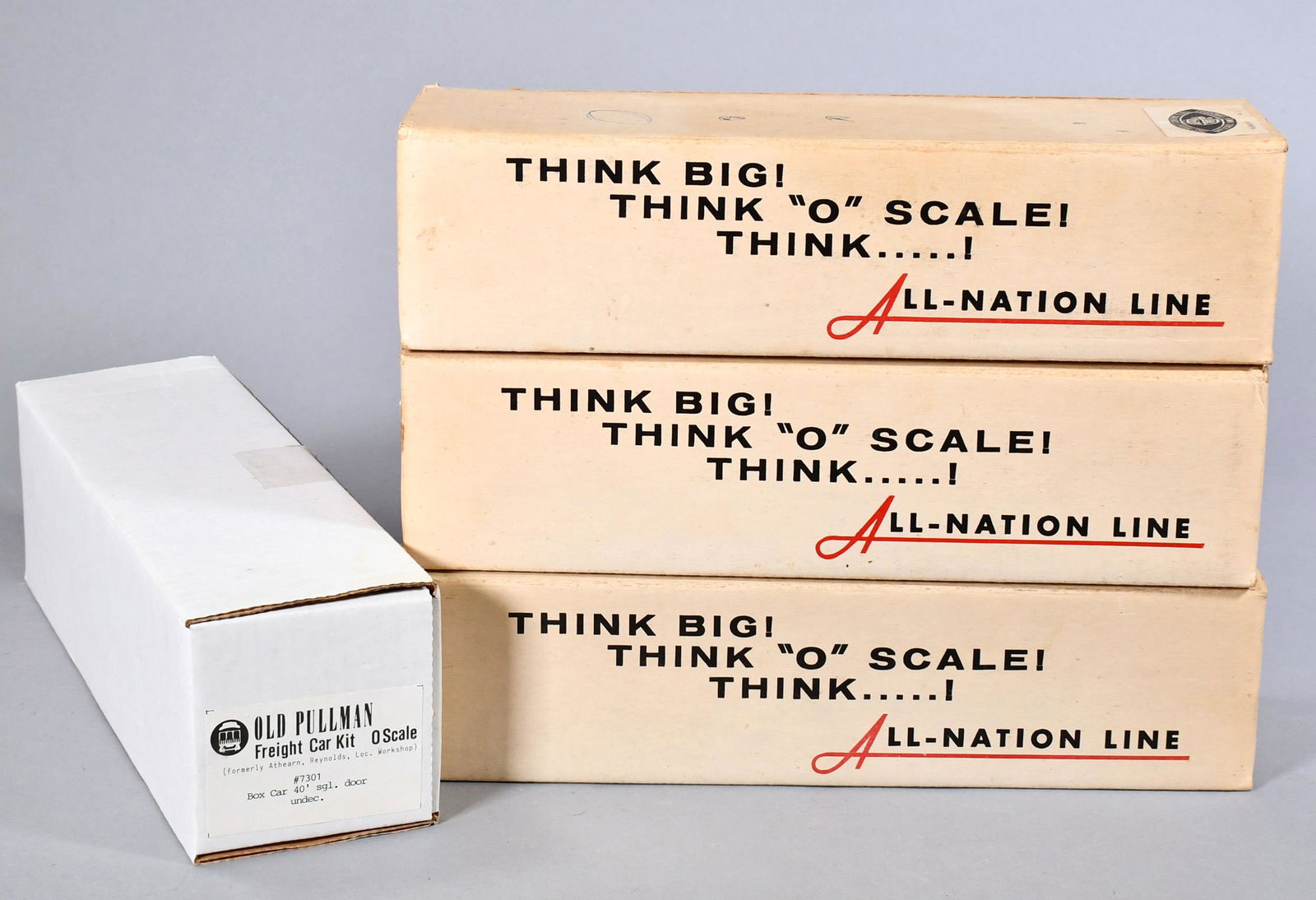 ALL NATION THREE O-SCALE CAR KITS. (1 of 2)